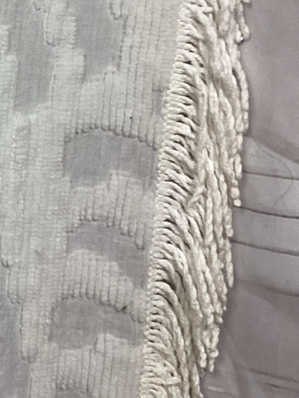 Vintage White Comforter Cover Swiss Dot Fringe